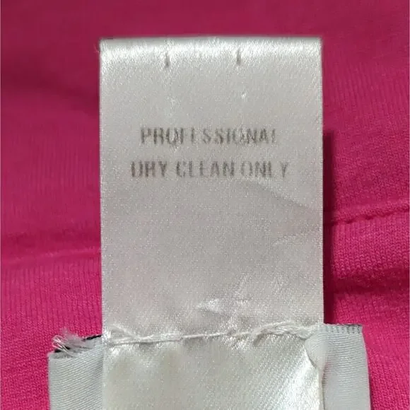 Vtg Cache Bodycon Dress Womens Sz Medium Hot Pink Barbiecore Stretch USA Rare - Picture 9 of 9